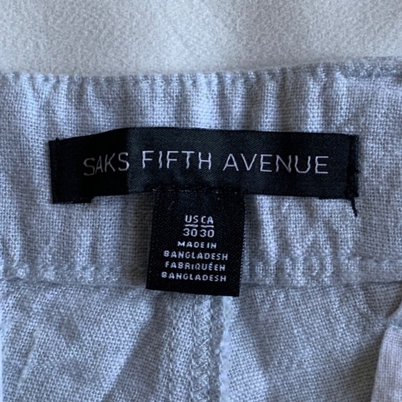 Saks Fifth Avenue Men's Light blue Flat Front Shorts - Picture 9 of 9